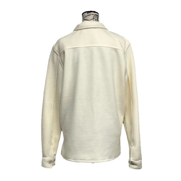 Onia Men’s Beige Polar Fleece Overshirt Shacket Size M – Quiet Luxury Old Money - Picture 5 of 11